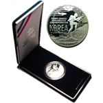 1991 Korean War Proof Silver Dollar