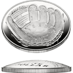 2014 Baseball HOF Proof Silver Dollar